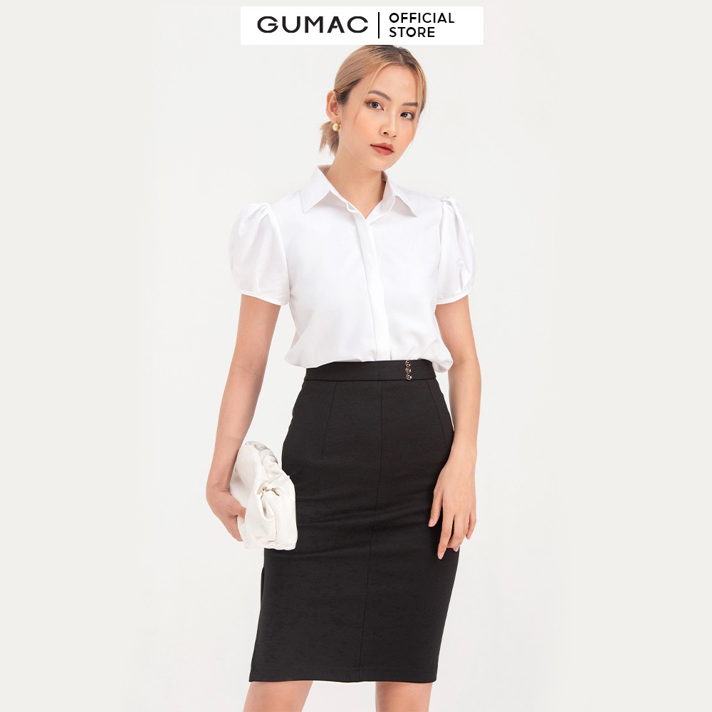 Chân váy bút chì 3 nút GUMAC VB794 | BigBuy360 - bigbuy360.vn