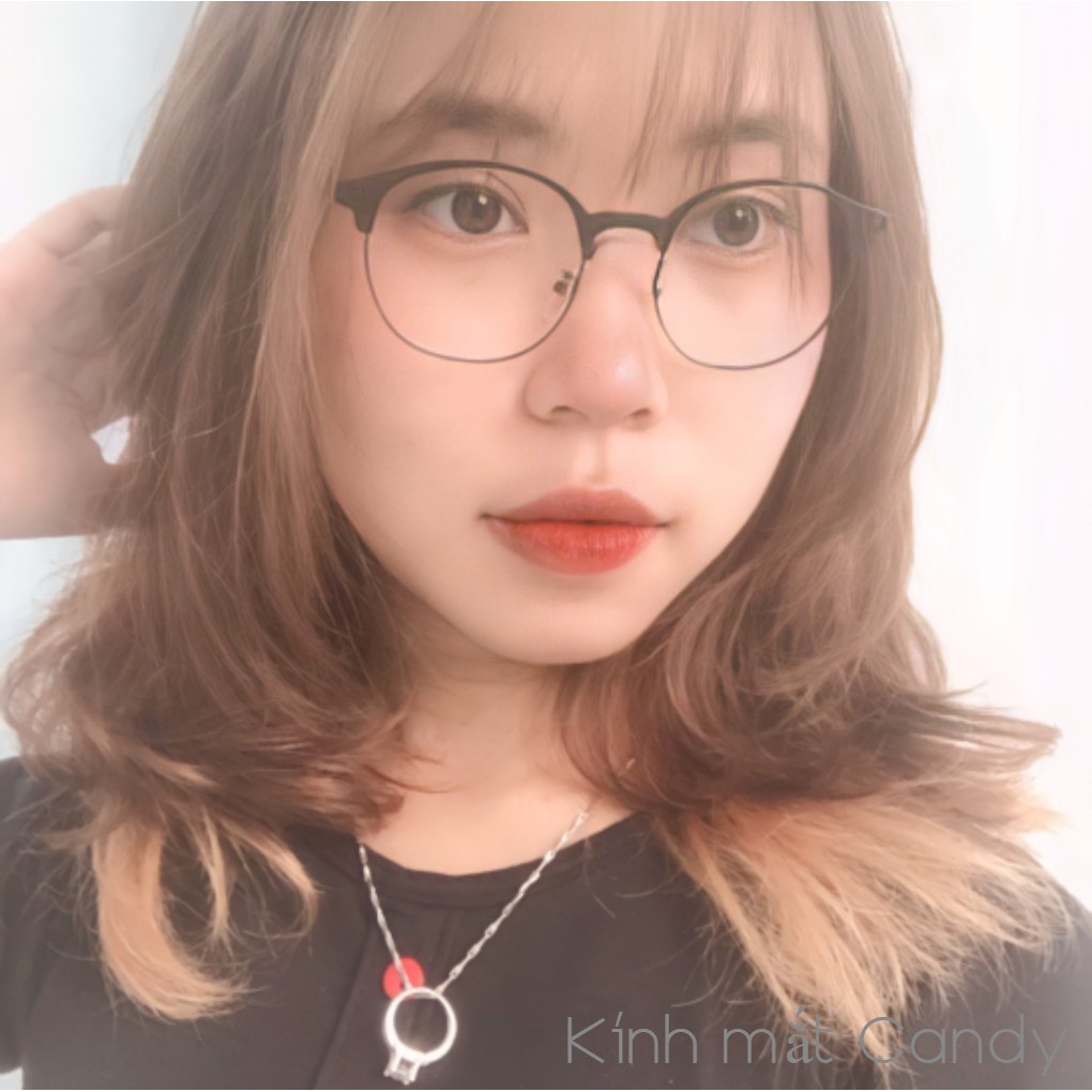Gọng kính cận nam nữ mắt tròn kim loại thời trang 2736 - Tiệm kính Candy | BigBuy360 - bigbuy360.vn