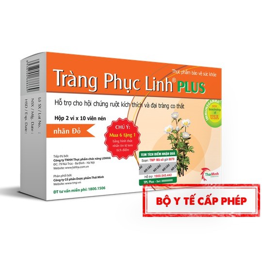 [CHÍNH HÃNG] Tràng Phục Linh plus-hộp 20 viên,(mua 6h tặng 1h bằng tem tích điểm)