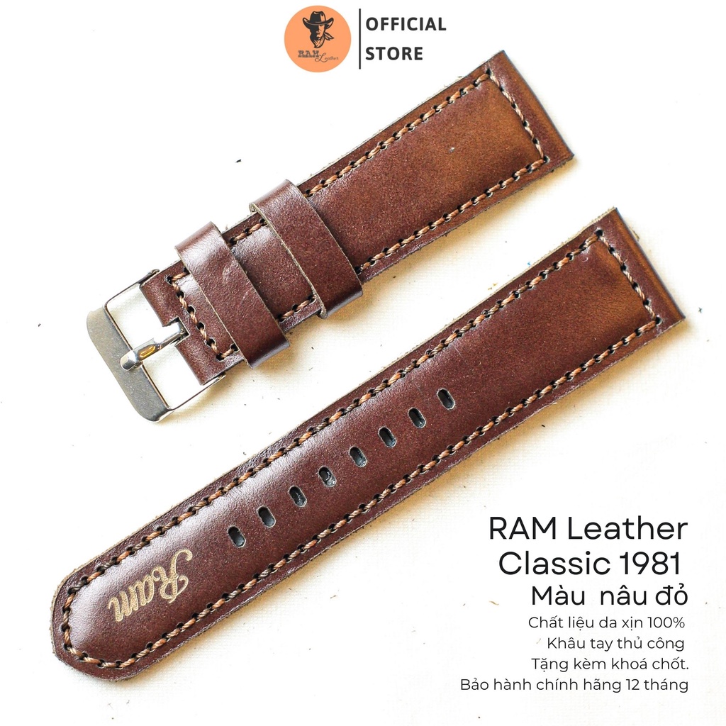 Bộ Sưu Tập Dây Đồng Hồ CK Calvin Klein Da Bò Thật RAM Leather Bền Đẹp