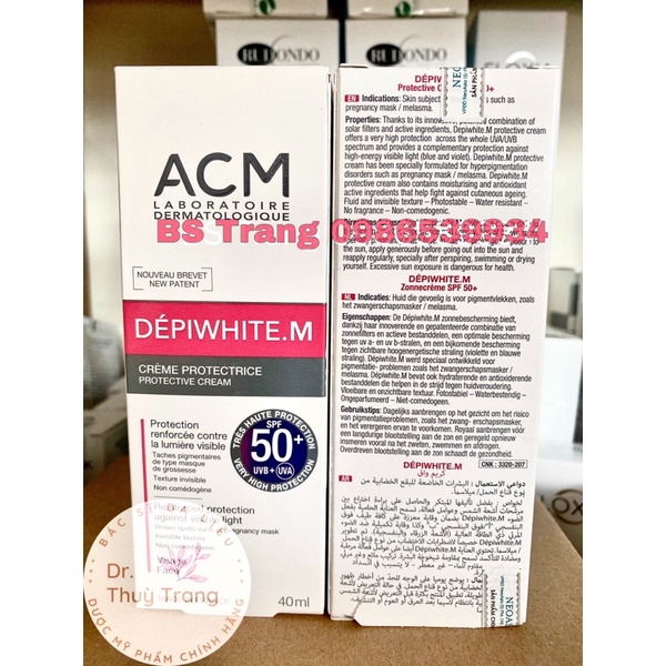 [TEM CHÍNH HÃNG] Kem chống nắng cho da có vấn đề sắc tố ACM Depiwhite M Protective SPF50+