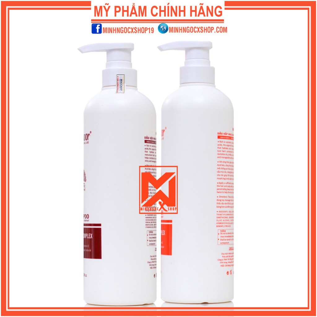 FREESHIP DẦU GỘI XẢ PHỤC HỒI DƯỠNG ẨM HƯƠNG NƯỚC HOA MACCADOR 800ML CHÍNH HÃNG