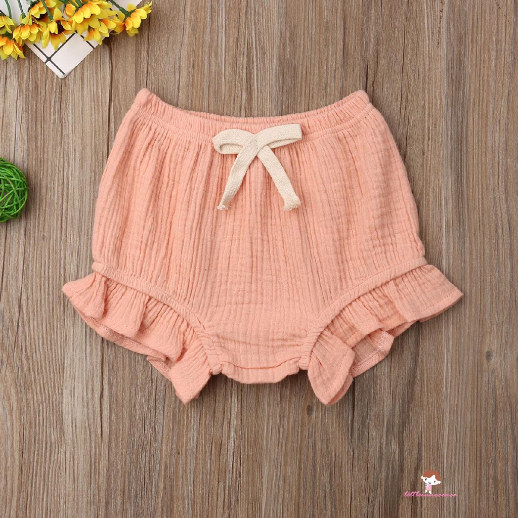 ❤XZQ-0-18m Baby Girl Cotton Ruffle Shorts PP Pants Nappy Diaper Covers Bloomers