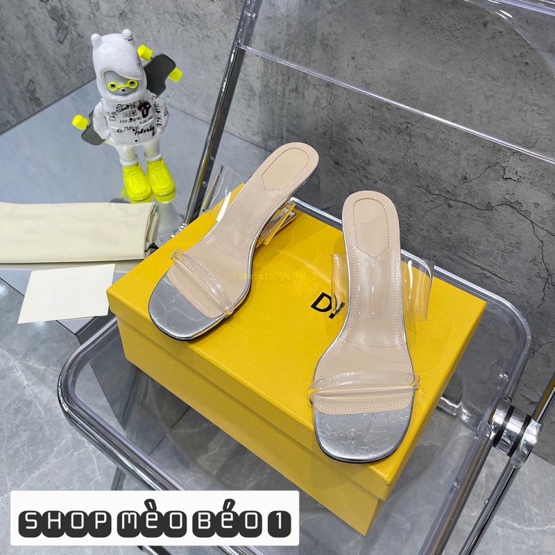 Guốc fd quai mica ngang gót cách điệu fullbox
