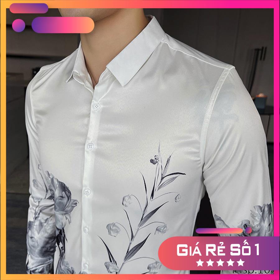 Áo sơ mi TSM Họa Tiết hoa 3D thời thượng mã 105 và 106
