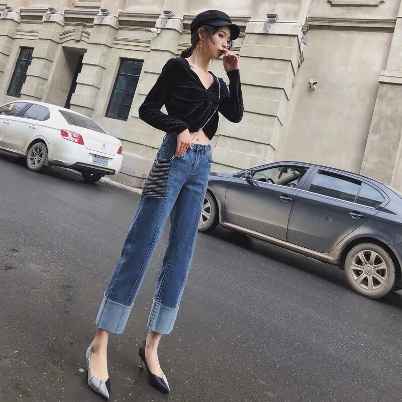 [ HÀNG XỊN GIÁ BÈO!! ] Quần jean ống suông nữ cao cấp Hadi cực hot đủ size S, M, L số lượng gần tuyệt chủng!!!-NL12358