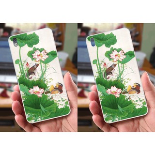 Ốp lưng HTC 816 (dẻo viền trắng trong) - Hình Chim Công, Cá Chép, Cò