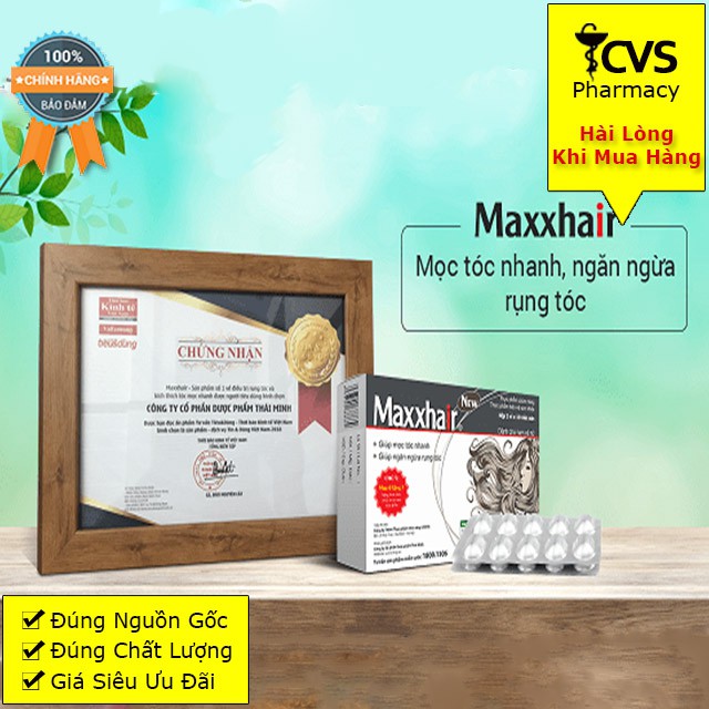 Maxxhair New Hộp 30 Viên - Thực Phẩm Chức Năng Cung Cấp Dưỡng Chất Phục Hồi Tóc