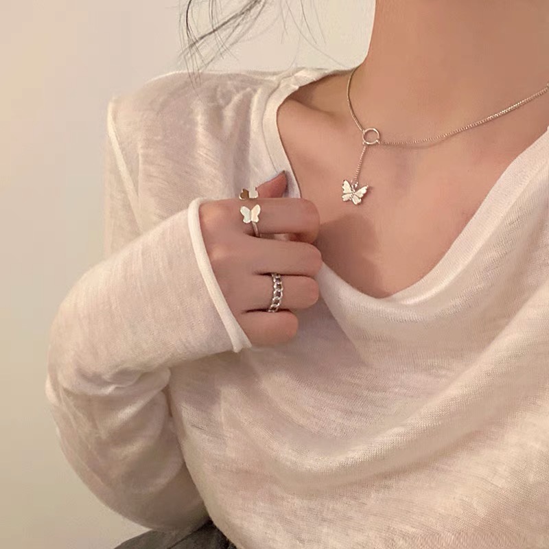 Vòng Cổ choker Mặt Bướm Phong Cách Nhật Hàn Thời Trang 2022