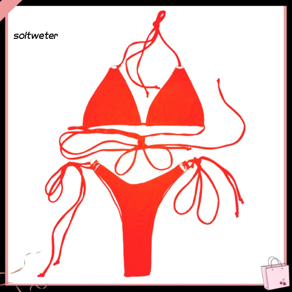 Bộ Đồ Bơi Hai Mảnh Hở Lưng Lưng Cao Phong Cách Thể Thao Có Thể Điều Chỉnh