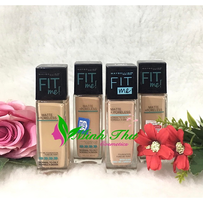 Kem Nền Fit Me Maybelline New York Mịn Nhẹ Kiềm Dầu Chống Nắng 30ml