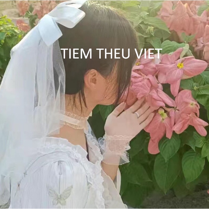Đội Đầu Cô Dâu Tiệm Thêu Việt Cài Tóc Phong Cách Lolita