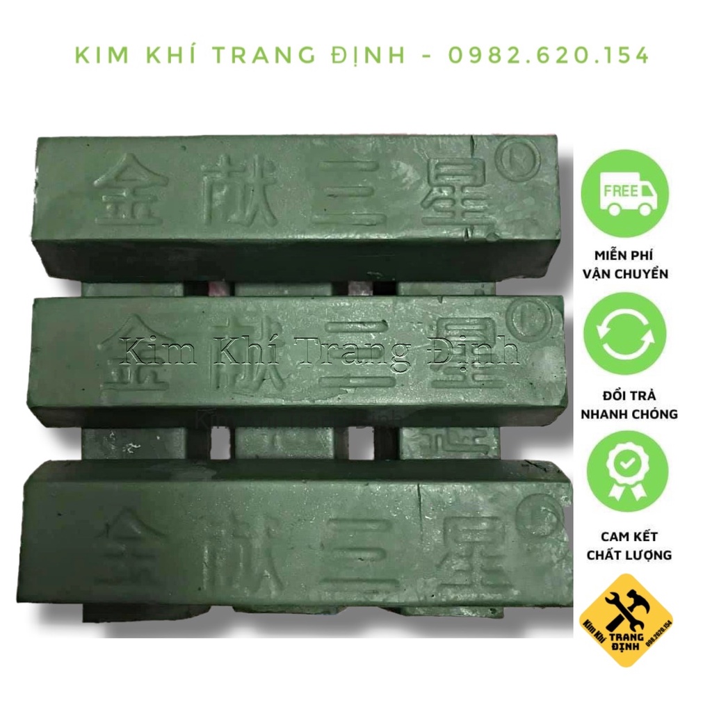 Sáp đánh bóng xanh (lơ đánh bóng) kim loại , inox , đồng (430g/ viên)