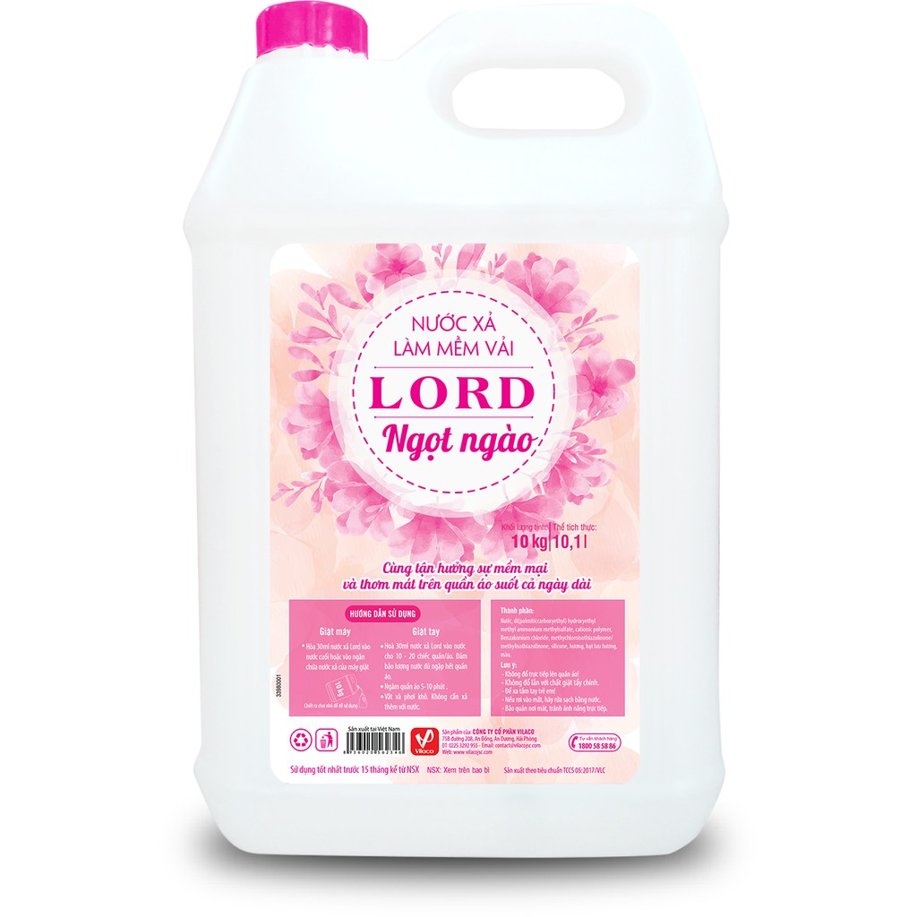 Nước xả vải Lord hương ngọt ngào  10kg