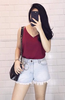 Áo 2 Dây Cổ Tim Dễ Thương