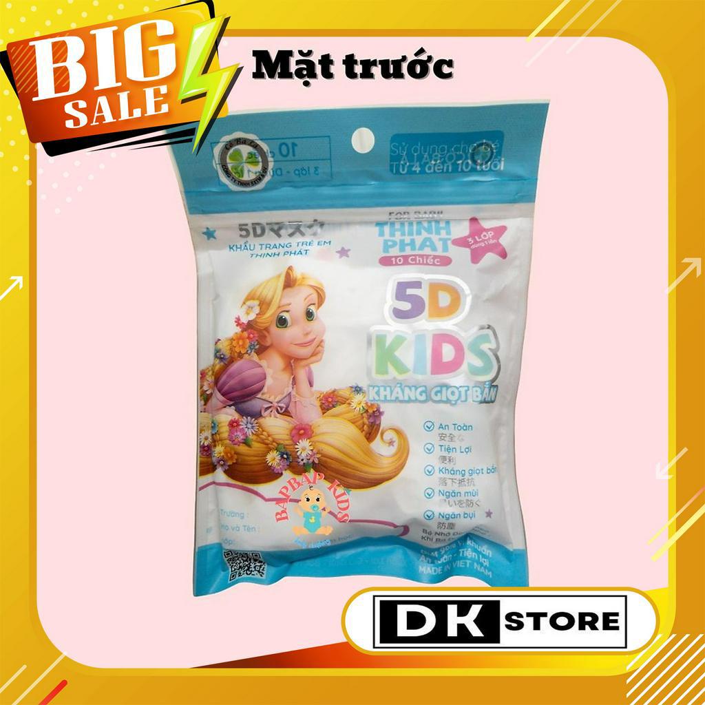 Freeship - Thùng 200 Chiếc Khẩu Trang 5D Trẻ Em Thịnh Phát Chính Hãng