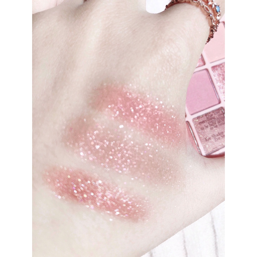 Bảng Phấn Mắt DIKALU 9 Màu Tông Nhũ Và Lì Trang Điểm Lâu Trôi