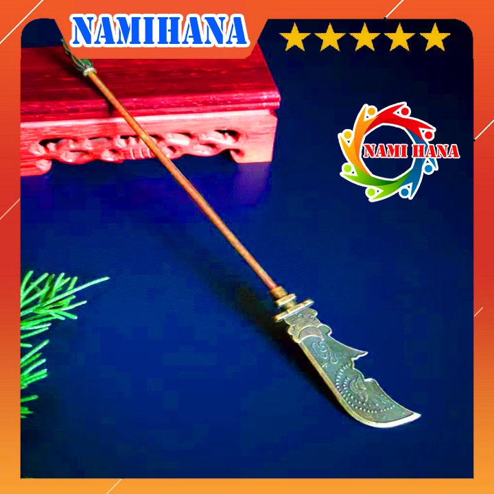 Mô hình trang trí thanh long đao quan vũ quan công vân trường, đồ trung bày phong thủy để bàn