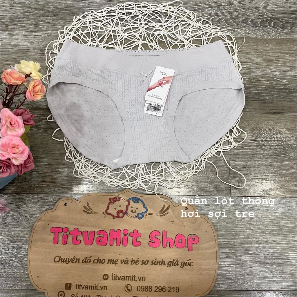 Quần lót bầu cạp chéo thông hơi sợi tre