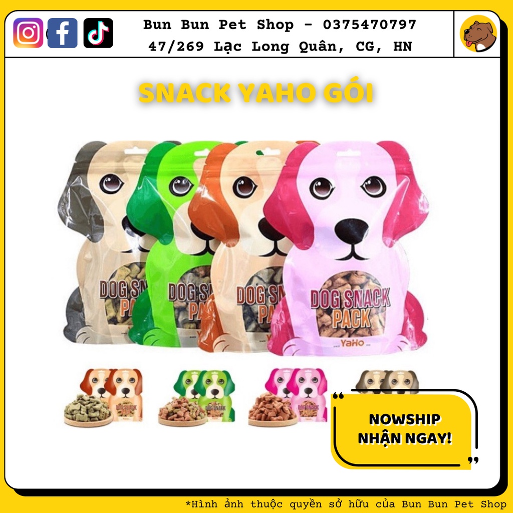 Snack bánh thưởng Yaho dạng gói cho chó