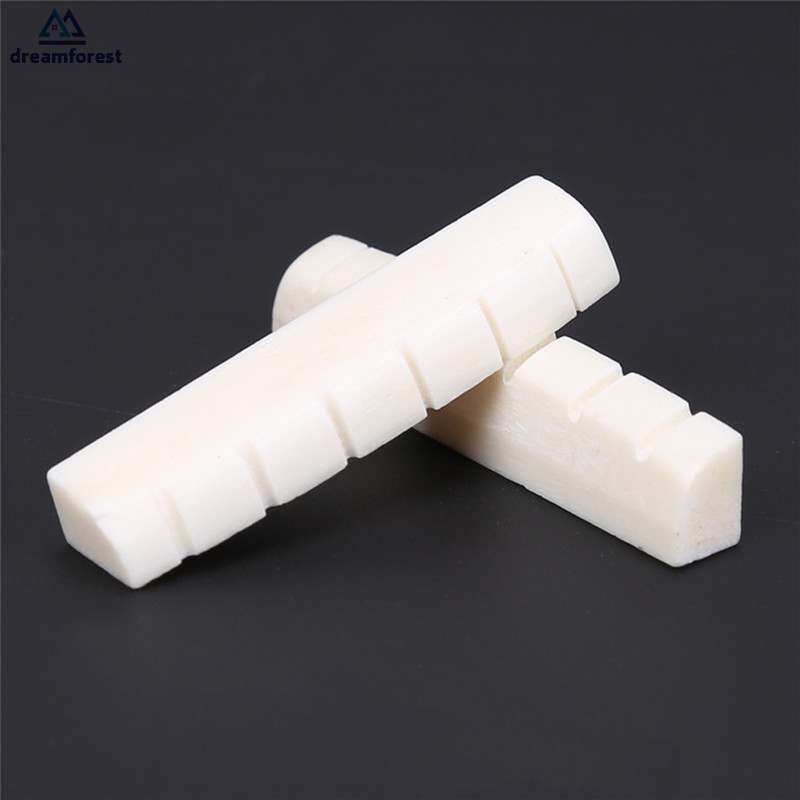 DF 6 String Folk Guitar Bone Saddle and Nut Music Instruments Replacement Spare Part White Guitar Parts