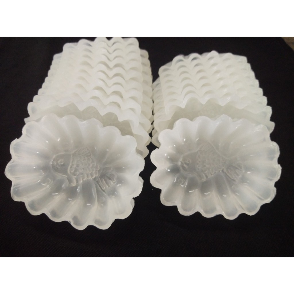 BỘ 20 KHUÔN  NHỰA  LÀM  RAU CÂU, BÁNH BÒ HÌNH CÁ 6.5 CM,CAO 1.5 CM