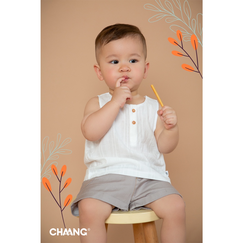 Chaang Áo ba lỗ bổ trụ Summer trắng