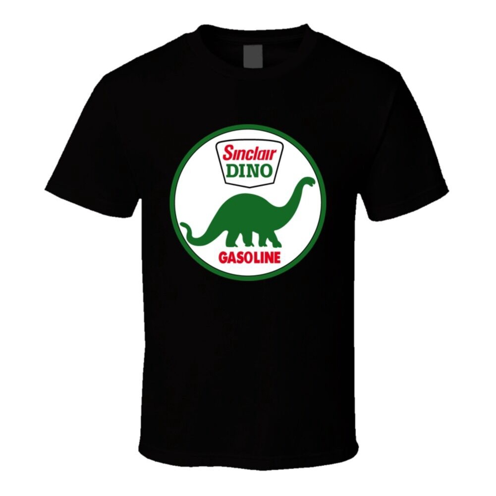 Thời Trang Dino Sinclair Khủng Long Dầu Xăng Retro Áo Tee Tùy Chỉnh