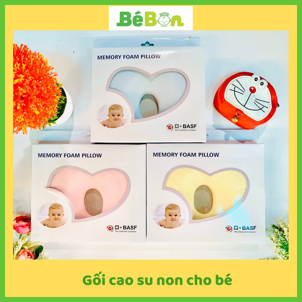 💖BIG SALE💖Gối Cao Su Non cho bé, Gối Chống Bẹp Đầu, Méo Đầu Cho Trẻ Sơ sinh, gối xô sơ sinh sợi tre.