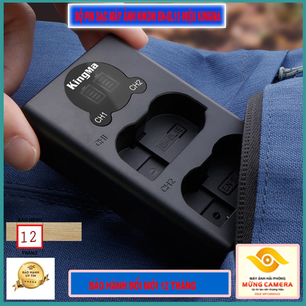 BỘ PIN SẠC MÁY ẢNH NIKON EN-EL15 HIỆU KINGMA