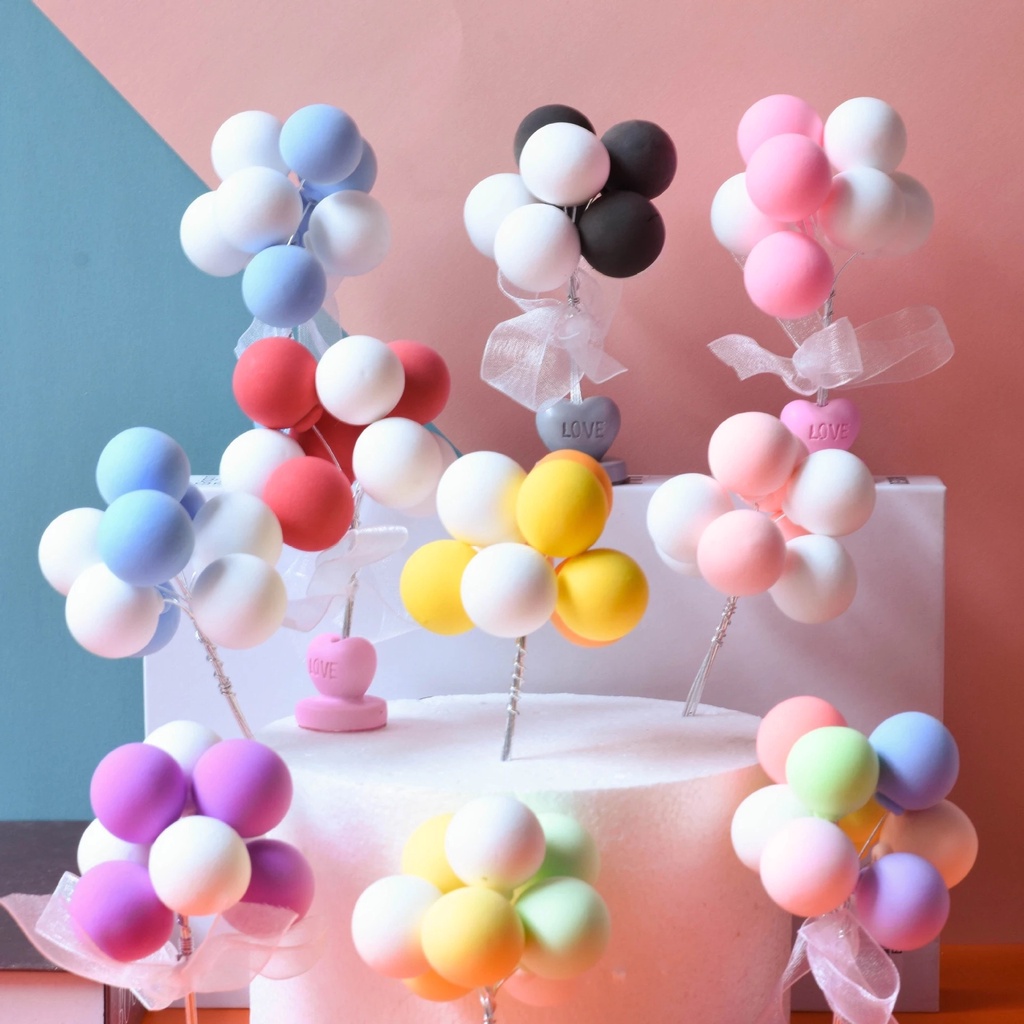 Set 8 Que Cắm Trang Trí Bánh Cupcake Nhiều Màu Sắc