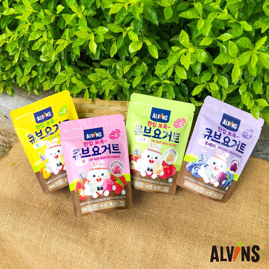 Sữa chua khô sấy lạnh cho bé nhiều vị Alvins 16g