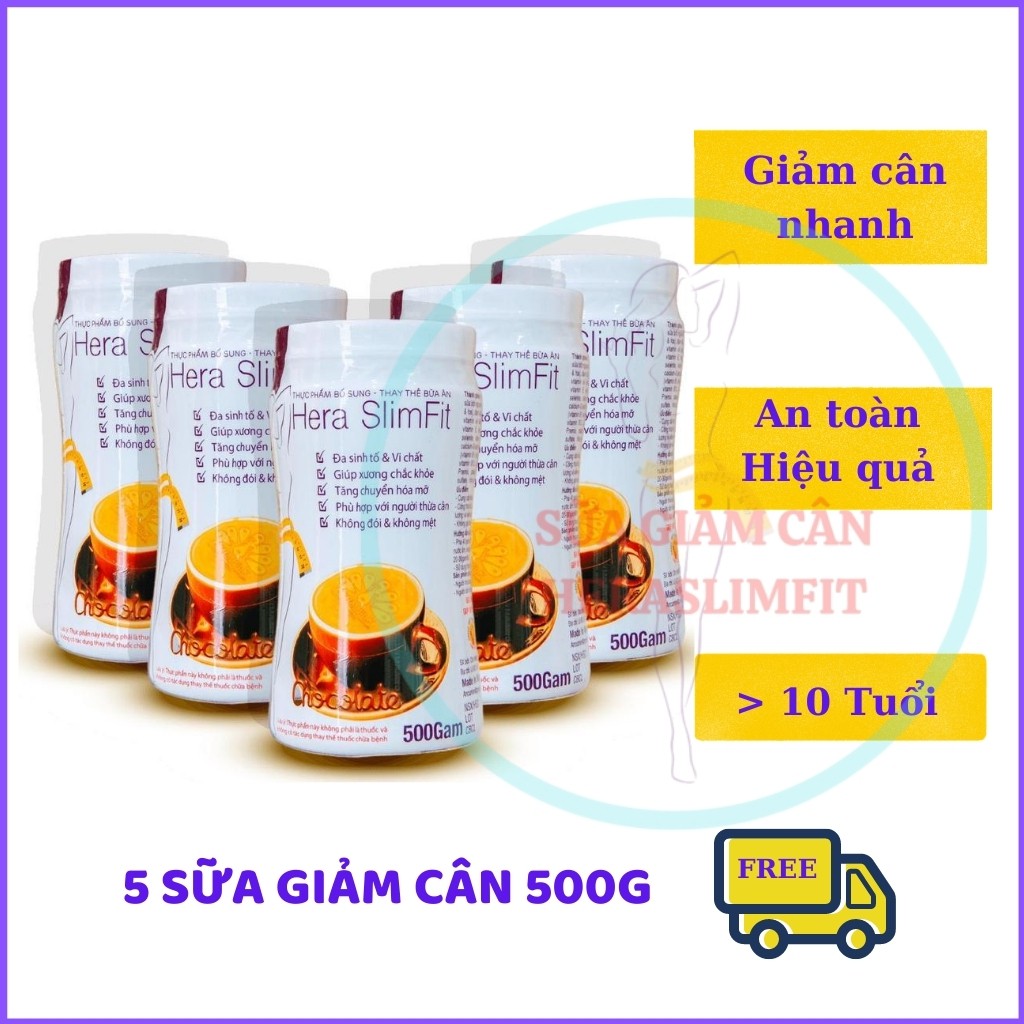 Sữa Giảm Cân HERA SLIMFIT GC05 Giảm Eo Siêu Tốc - Giảm Cân An Toàn – Giảm Cân Nhanh (05 HỘP 500GRAM)