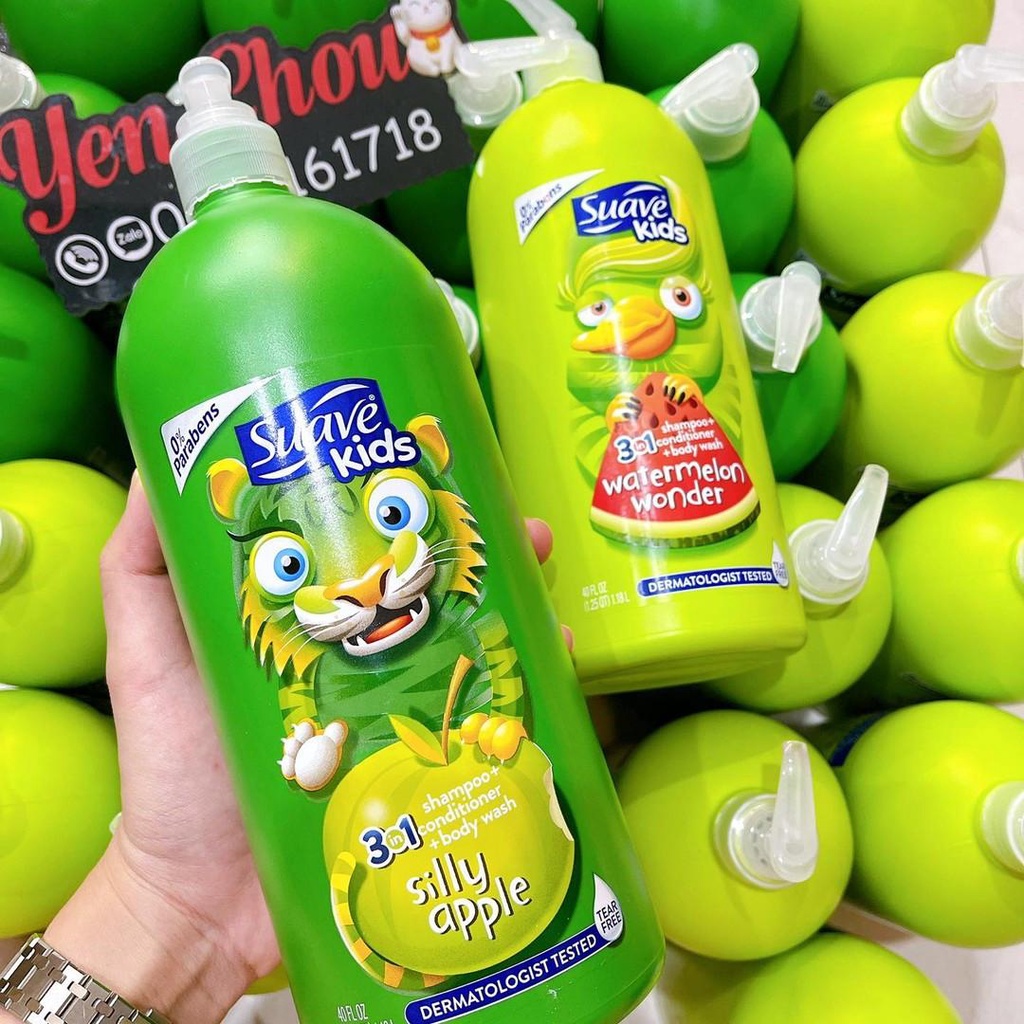 Sữa tắm gội Suave Kids 532ml - 1180ml