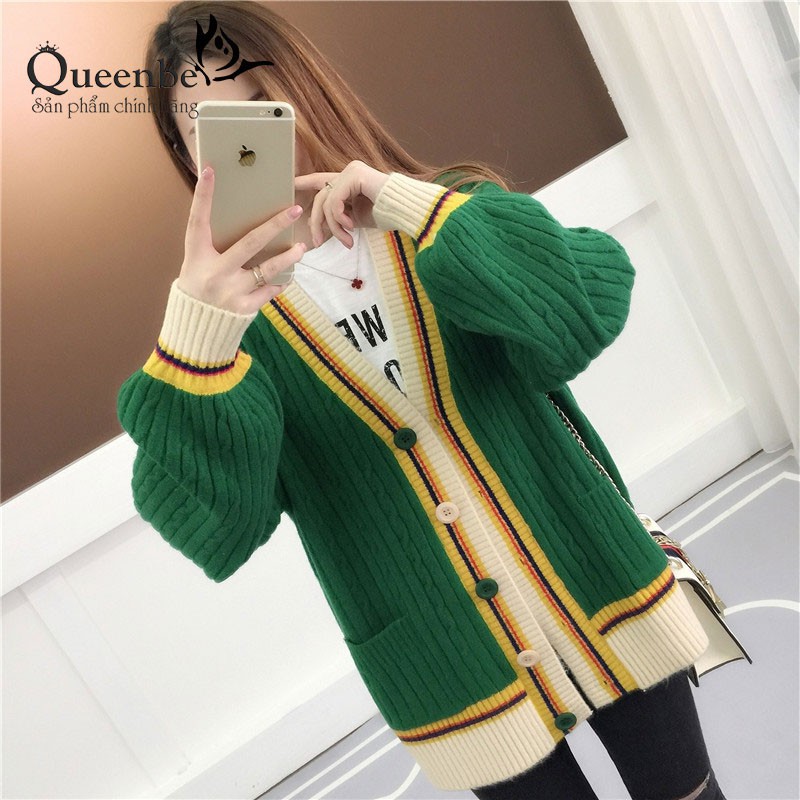 Áo khoác len nữ kiểu áo kiểu len dài tay Queenbe GLA251 Cuocsongvang