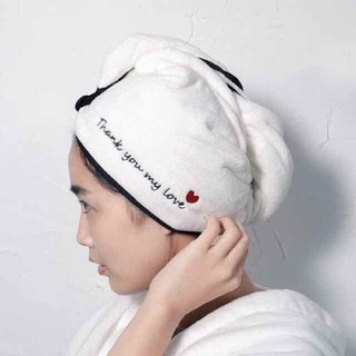 Khăn quấn tóc cotton - Khăn trùm đầu làm khô tóc cực nhanh
