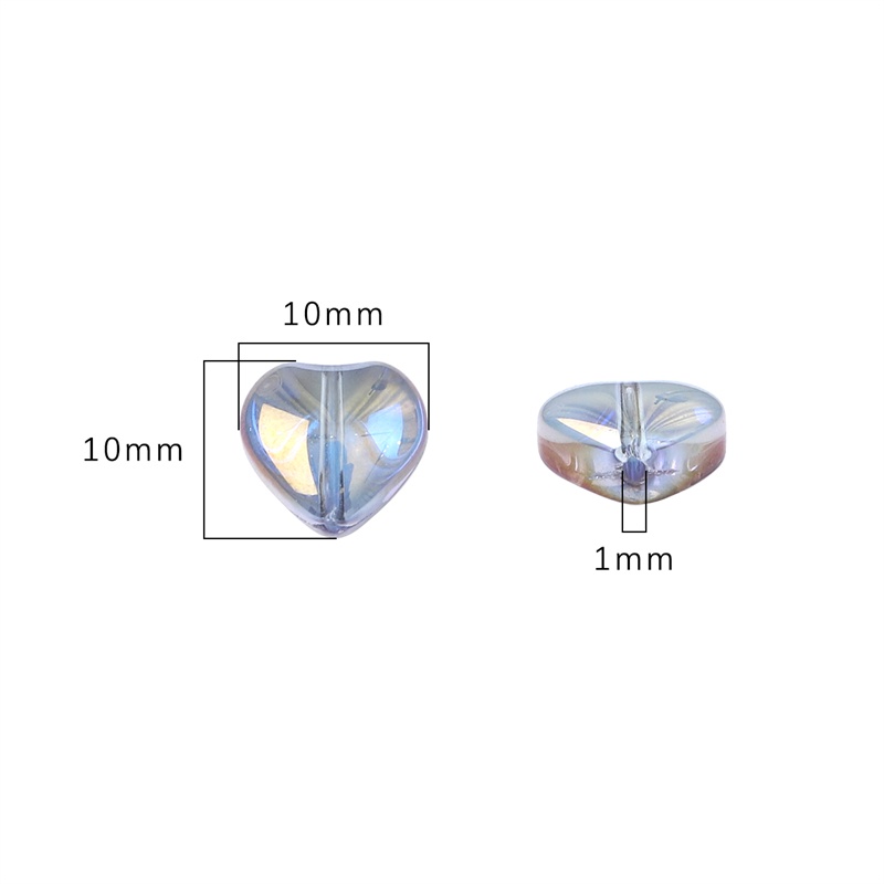 20 Hạt Pha Lê Hình Trái Tim 10x10mm Dùng Làm Trang Sức Thủ Công