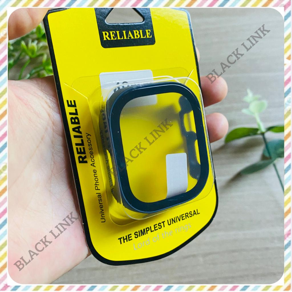 Ốp cứng kèm kính cường lực cao cấp bảo vệ cho Apple Watch series pro/8/7/6/5/SE/4/3/2/1 Size 38-40-41-42-44-45-49mm