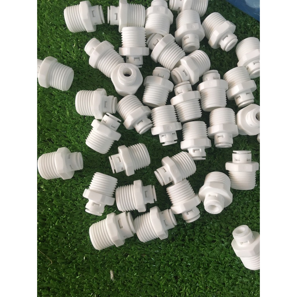 Bộ 2 Cút Nối Nhanh R21/6-R21/10-(1 Cái Ren21-Dây 6mm, 1 Cái Ren21-Dây 10mm)