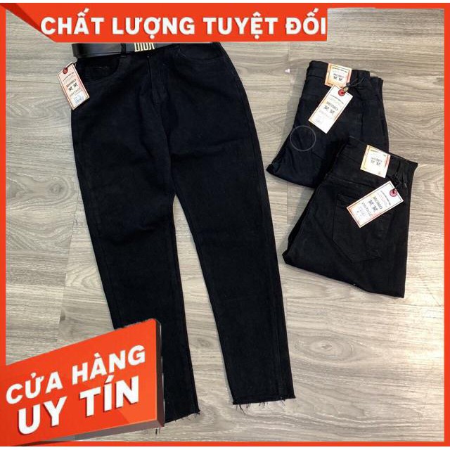 [Mã WASTMAY giảm 15% tối đa 30K đơn 150K] Quần baggy đen jeans trơn ko co giãn- hình thật shop tự chụp | BigBuy360 - bigbuy360.vn
