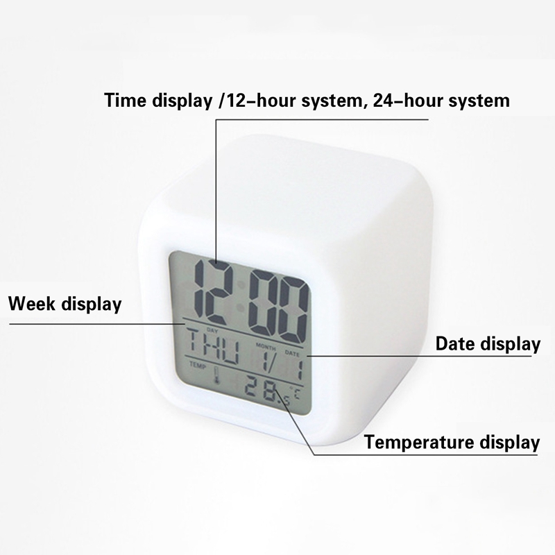 Alarm Clock Wake Up Easy Setting Digital Alarm with Snooze Bedside Clock Handheld Sized Clocks