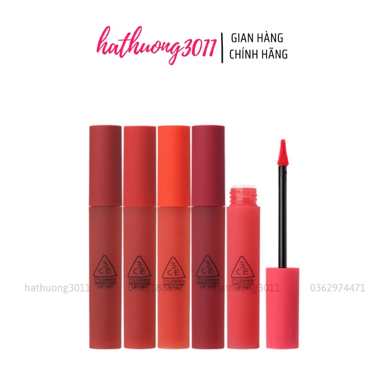 Son Kem Lì 3CE Smoothing Lip Tint Mịn Màng Như Nhung