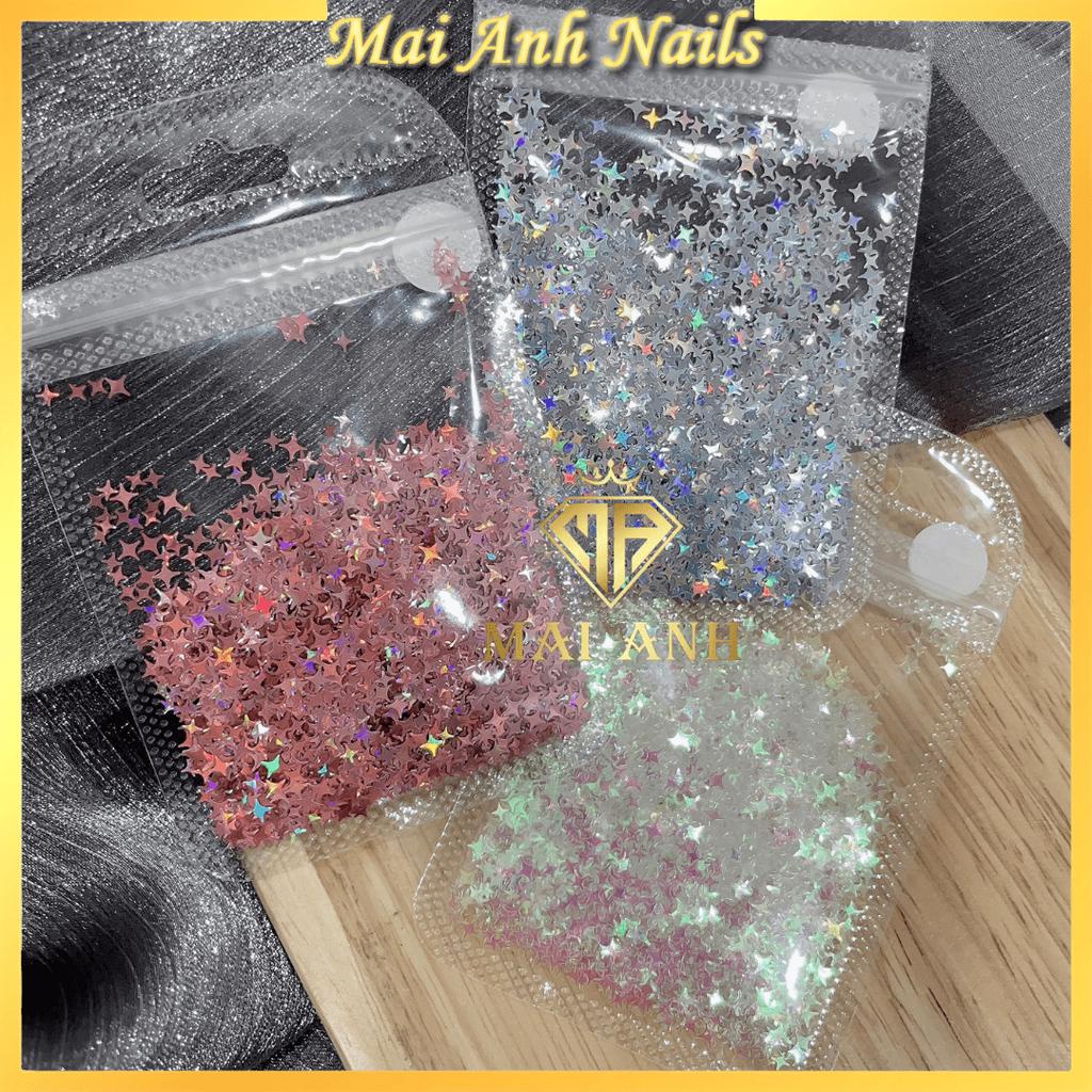 Phụ kiện trang trí sao 4 cánh - Sao ẩn nail MaiAnhNails