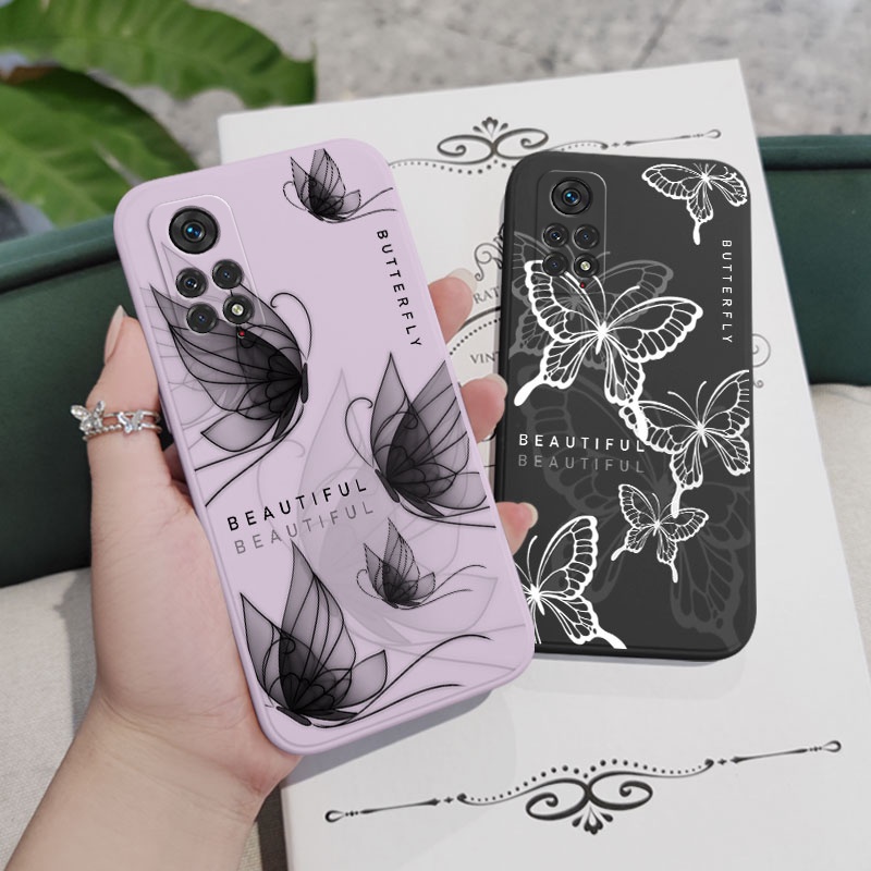 Ốp Điện Thoại Họa Tiết Cánh Bướm Sáng Tạo Cho Xiaomi Redmi Note 11 11S Pro Plus + 11T 4G 5G