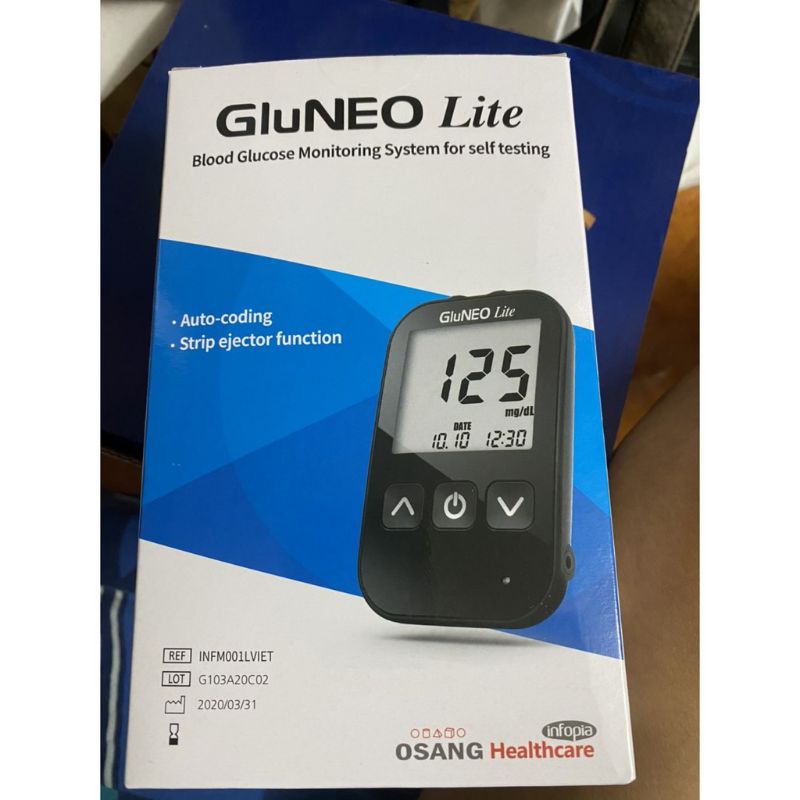 MÁY ĐO ĐƯỜNG HUYẾT CAO CẤP 𝗚𝗹𝘂𝗡𝗘𝗢 𝗟𝗶𝘁𝗲 GLUCENA