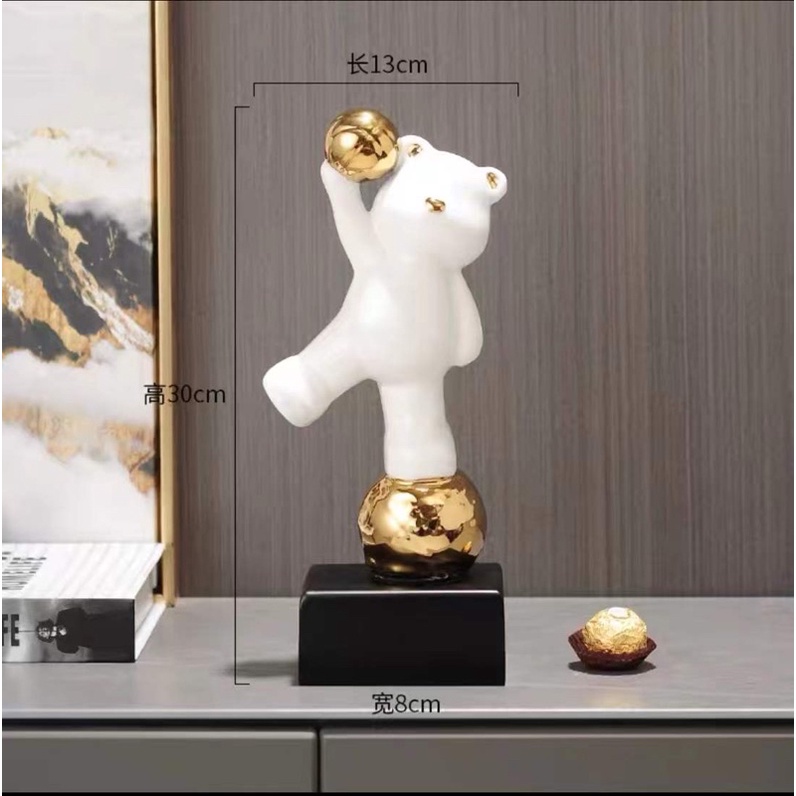 TƯỢNG GẤU CẦM BÓNG DECOR NHÀ CỬA LÀM QUÀ TẶNG