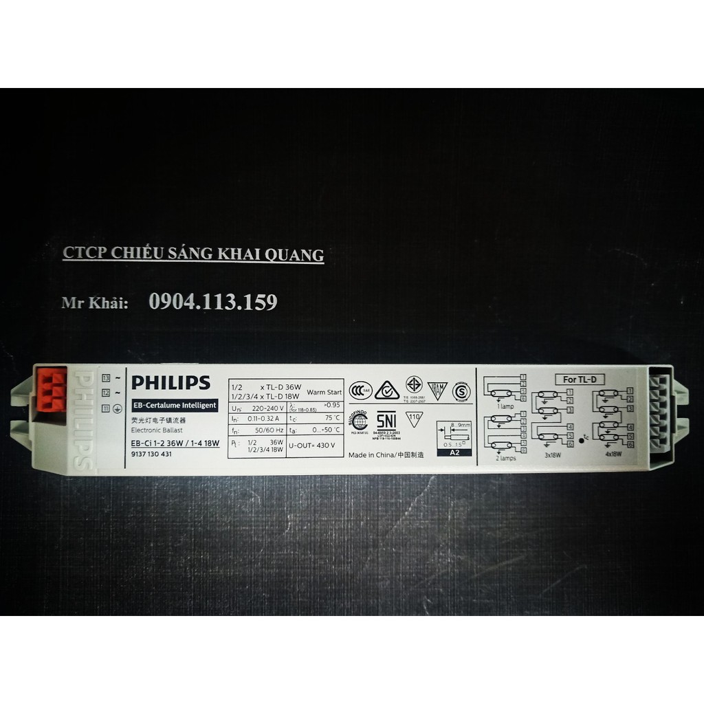 (SALE) Ballast điện tử Philips EB-Ci 1-2 36W/1-4 18W
