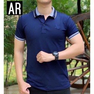 Áo thun nam cổ bẻ logo thêu nổi TD0122