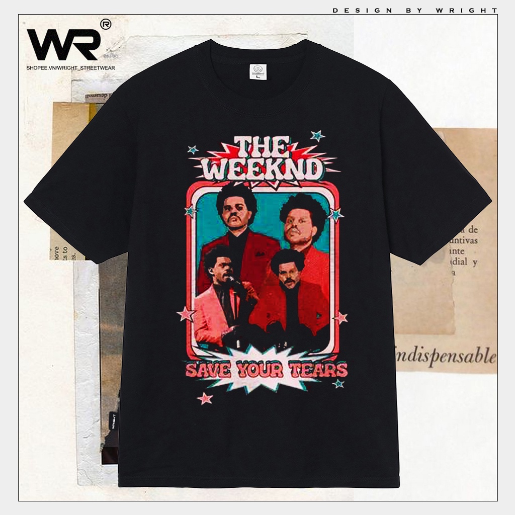 MIUs /Áo thun The Weeknd Retro Y2K wright hiphop rap rapper cotton phong cách âu mỹ!