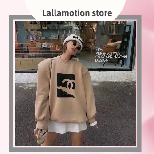 Áo nỉ from rộng thời trang trẻ  hot đôi nam nữ sweater hoodie hàng quảng châu cao cấp co dãn  LALLAMOTION 23